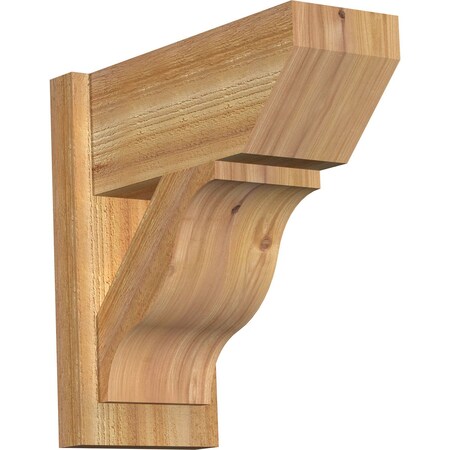 Ekena Millwork Funston Slat Rough Sawn Outlooker, Western Red Cedar, 8"W x 18"D x 18"H OUT08X18X18FST06RWR